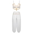 thumbnail image 2 of TiaoBug Women's Belly Dance Professional Outfits Indian Dancing Stage Performance Costume White One Size, 2 of 7