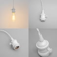 thumbnail image 4 of KAYYELAMP 1 Pcs H-Type Tracking Light White E26 Mini Base Retro Design 3.93 in Cord Pendant Lamp for Kitchen Home Farmhouse(No Bulb, Track), 4 of 7