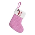 thumbnail image 2 of feimajia 2PC Christmas Stockings with Initials Letters, Super Soft Christmas Stockings Xmas Gift 7Inches Pink, 2 of 5