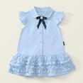 thumbnail image 1 of LOVZFMLL Robe d'Été à Manches à Volants pour Filles, Tenue d'Été pour Enfants 4-14T, 1 of 9