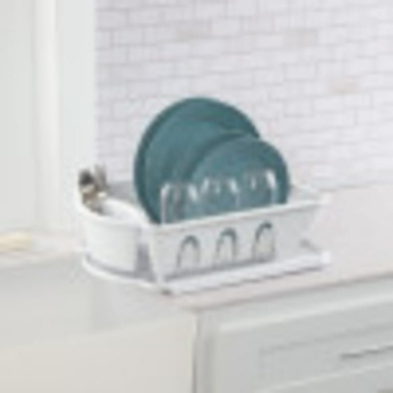 Sterilite 2 Piece Kitchen Counter Dish Draining Tray Set White Walmart