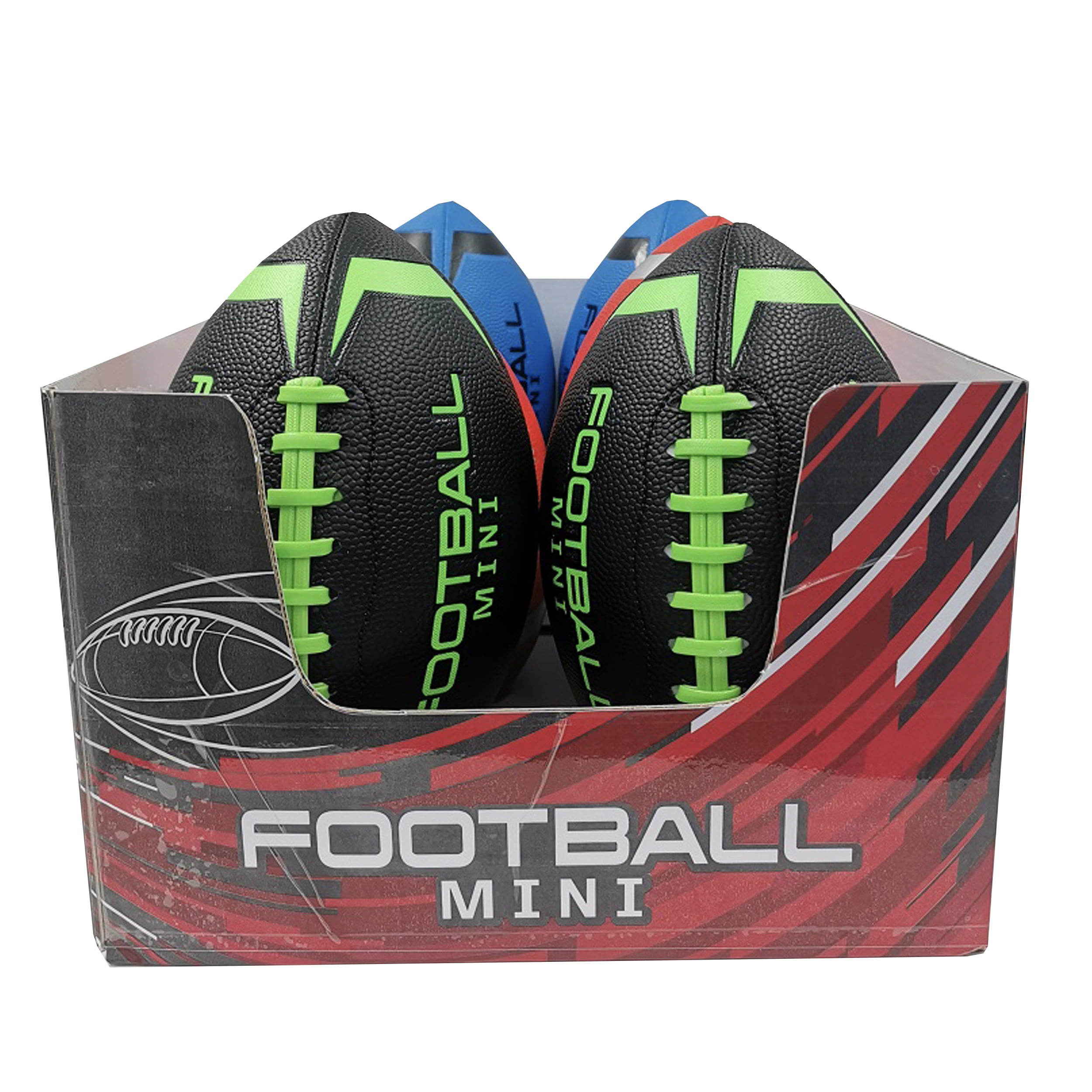 Magic Time Mini 6” Rubber Football Toy Ball, Kids Teen, Unisex, Assorted Colors Black, Red, Blue