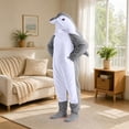 thumbnail image 7 of Maqroz Adult Animal Dolphin Onesie Pajamas Unisex Fleece Halloween Costume Long Sleeve Sleepwear Cosplay Jumpsuit Homewear Winter Warm Party Outfit, 7 of 7
