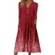 thumbnail image 1 of Vestidos Para Mujer Vestidos Casuales Moda Estampado Botones Adelgazantes Escote en V Media Manga Larga Odeerbi  ODB159501, 1 of 3