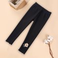 thumbnail image 2 of Odeerbi Toddler Girls Fleece Lined Leggings Winter Warm Fleece Leggings Elastic Cotton Pants Black 5-6 Years, 2 of 6