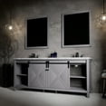 thumbnail image 4 of Lexora Home Marsyas 80" Carrara Marble Top Double Vanity in Dark Gray, 4 of 10