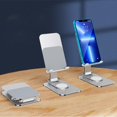 thumbnail image 4 of Adjustable Phone Mount Aluminum Mobile Phone Tablet Holder 360-degree Rotating Silicone Base Stable Support Foldable Phone Stand Phone Holder Stand, 4 of 8