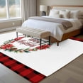 thumbnail image 4 of Rectangle Area Rugs 6 x 9 Ft, Merry Christmas Non-Slip Residential Carpet, Xmas Poinsettia Cardinal Pine Needles Indoor Crawling Mats Runner Rugs for Living Room/Dining Room/Bedroom, 4 of 8
