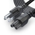 thumbnail image 1 of Cable de alimentación AC para computadora portátil, cable de alimentación universal de 5 pies, 125 V, 1 of 5