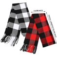 thumbnail image 4 of 2 Pieces Warm Tartan Plaid Checked Women Winter Scarf And Wraps Unisex, 4 of 5