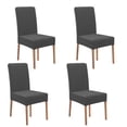 thumbnail image 1 of keepw 1/2/3 2pack/lot Exquisite Craft Dining Chair Covers - Dirt Protection For Wedding Easy To Clean Elastic Grey 4 pcs 1 Pc, 1 of 6