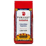 Puroast Low Acid High Antioxidant Colombian Supremo Whole Bean Coffee, 12 oz Bag