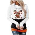 thumbnail image 2 of Pntutb, sudaderas con capucha con gráficos navideños para mujer, jersey con cuello de capucha, sudaderas con capucha de manga larga, jerséis casuales divertidos y bonitos de calabaza, tops Pntutb Pntutb-6943, 2 of 6