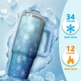 thumbnail image 4 of 30oz Holiday Tumbler with Lid and Straw, Stainless Steel Cup with Handle Red Bowknot Travel Mug, Christmas Presents, 4 of 5