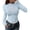 Light Blue, variant on FreshPretty Mesh Long Sleeve Tops for Women Lace Sexy Sheer Tight See Through Crew Neck Spring Fall Party Club Outfits