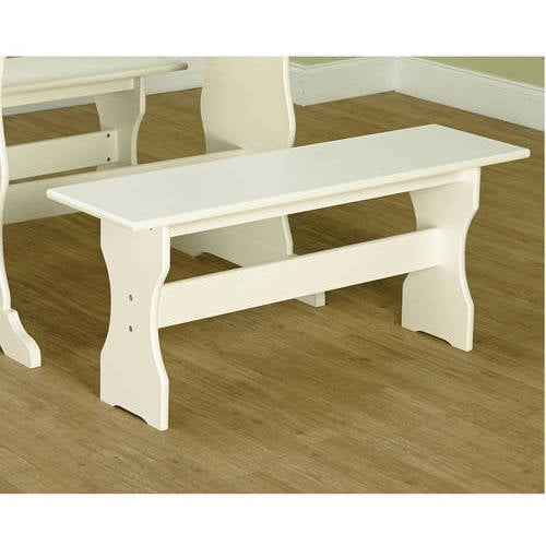 Breakfast Nook 3 Piece Corner Dining Set Antique White Walmart Com Walmart Com