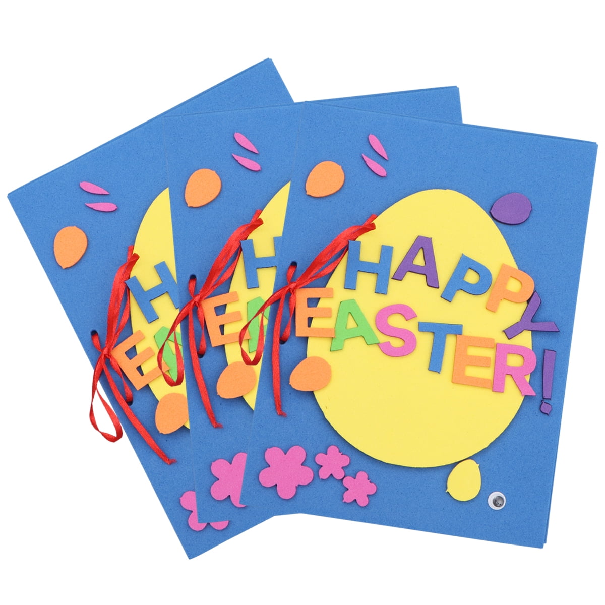 OUNONA 3pcs Easter Theme Greeting Cards Making Kit Cartoon Invitation DIY  Blessing Cards Handmade Material Package for Kids (Blue Egg) - Walmart.com