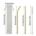 thumbnail image 2 of 304 Stainless Steel Straws Set | 5-Pack Reusable Colorful Metal Straws with Cleaner & Portable Pouch | Eco-Friendly, Dishwasher Safe, BPA-Free for Bar, Drinks, Milk Tea | Durable, Travel Ready, 2 of 5