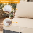 thumbnail image 4 of JORVIMAX Patio Furniture Sets 7 Pieces Outdoor Conversation Set All Weather Modular Sectional Sofa Wicker Rattan Sofa With Beige Cushion, 4 of 7