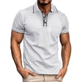 thumbnail image 2 of pstuiky camisetas para hombre, Camisa informal de manga corta con botones y cuello vuelto para hombre camisas casuales para hombre s, 2 of 8