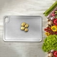 thumbnail image 4 of Durable Double-Sided Stainless Steel Chopping Board with Non-Stick Surface for Easy Food Prep, 4 of 9