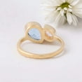 thumbnail image 4 of Pear Cut Aquamarine Moissanite Ring Toi Et Moi Ring Two Gemstone Engagement Ring Adjustable Jewelry for Women Daily Wear Ring gift for Her, 4 of 4