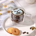 thumbnail image 3 of Taza de té de oso lindo, taza de café de leche de vidrio de doble pared con asa, regalo para el día de San Valentín, 250 ml (blanco), 3 of 4