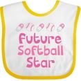 thumbnail image 3 of Inktastic Future Softball Star Girls Baby Bib, 3 of 4