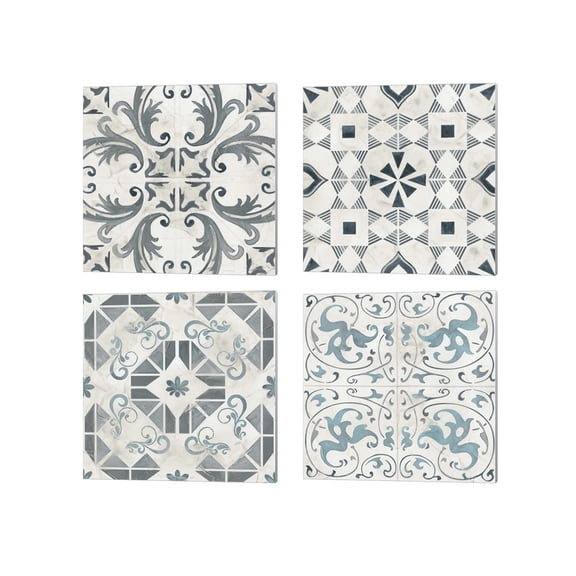 Metaverse June Erica Vess 'Teal Tile Collection' Canvas Art (Set of 4)