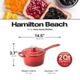thumbnail image 6 of Hamilton Beach 2 Quart Enamel Coated Cast Iron Round Sauce Pan with Lid, Red, 6 of 8