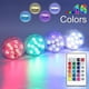 thumbnail image 3 of Submersible LED Light, 4 Pack Waterproof LED Light with Remote Control RGB Color Changing Pond Lighting Decoration for Vase Base, Swimming Pool, Aquar, 3 of 5