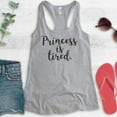 thumbnail image 2 of Princess Is Tired Tank Top, Ladies Racerback Tank Top, Cute Princess Tank, Heather Gray, Large, 2 of 3