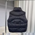 thumbnail image 4 of Chaleco acolchado de plumón de pato blanco de algodón para mujer, abrigo suelto sin mangas con bolsillo, chaqueta ligera con cremallera, abrigo cálido de invierno, 4 of 5