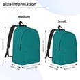 thumbnail image 2 of Xecao Teal Canvas College Laptop Backpack, a durable rucksack designed for both men and women, ideal for travel, school, and daily use-Small, 2 of 5