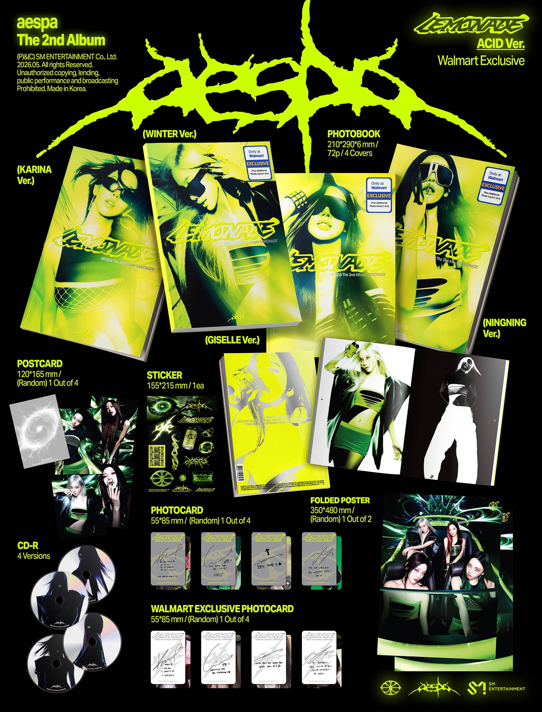 aespa-The 2nd Album 'LEMONADE' (ACID Ver.) (Walmart Exclusive