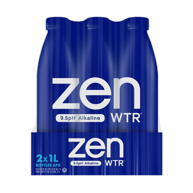 Zen Wtr Vapor Distilled 9.5 pH Alkaline Water, 12 - 33.8 fl oz