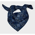 thumbnail image 3 of Bimba Black Vector Design Damask Pure Silk Printed Head Bandanas Summer Neck Wrap Scarf 40 x 80 Inches, 3 of 6