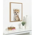 thumbnail image 5 of Kate and Laurel Sylvie Baby Cheetah Animal Print Portrait Framed Canvas Wall Art by Amy Peterson, 18x24 Natural, 5 of 5