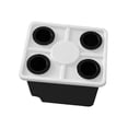 thumbnail image 3 of Cubo de cultivo hidropónico, macetero hidropónico, contenedor versátil, cubo reutilizable para plantas, cultivo en aguas profundas para plantas de Negro con tapa de 4 agujeros, 3 of 8