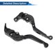 thumbnail image 5 of Palancas de freno y embrague cortas únicas para Aprilia RSV4 2009-2022, palanca de freno ajustable en 6 posiciones, aleación de aluminio T6 6061, negra, 1 juego, 5 of 7