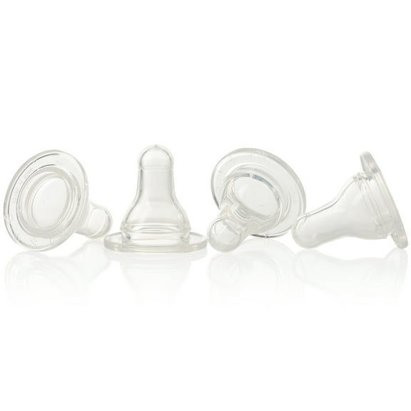 Evenflo Feeding Classic Standard Neck BPA-Free Silicone Fast Flow Nipples - 8 Months , 4 Pack