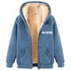 thumbnail image 1 of Chaqueta y sudadera informal con capucha de manga larga para mujer, con estampado de moda, de polar y capucha, 1 of 2