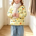 thumbnail image 6 of Frnrwgo Boys 2-8Y Quilted Padded Jacket Stand Collar Snap Front Printed Soft Comfortable Fall Winter Coat, 6 of 9