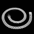 thumbnail image 4 of HH Bling Empire Iced Out Cuban Link Chain,Silver or Gold Diamond Cuban Necklaces for Men and Women,Width15mm Length 18-30 Inches (Silver-22"), 4 of 11