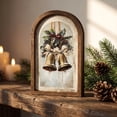 thumbnail image 6 of IPEWLEX Christmas Wooden Wall Art Sign with Bells & Holly – Rustic Holiday Decor for Wall & Door, 6 of 7