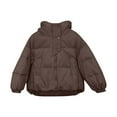 thumbnail image 2 of LFEOOST Children's Down Padded Jacket Short Winter Padded Jacket for Boys Girls Children's Coat Baby Girls Winter Snow Suit Coat (Brown, 4 Years), 2 of 3