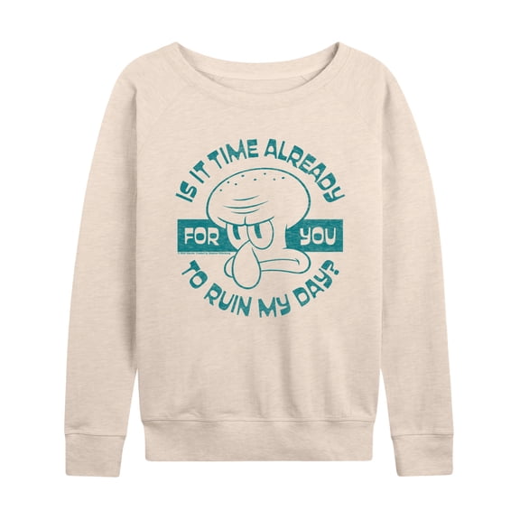 Spongebob Squarepants - Ruin My Day - Women's French Terry Long Sleeve Shirt