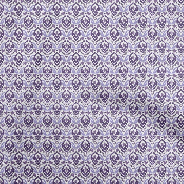 oneOone Rayon Violet Fabric Asian Block Print Tile Craft Projects Decor Fabric Printed By The Yard 56 Inch Wide