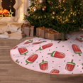 thumbnail image 5 of Xecao Watermelon Ice Cream Pattern Christmas Tree Skirt Holiday Part Decorations for Christmas Tree, Farmhouse Christmas Decor Xmas Holiday Home Party Decorations-30", 5 of 6