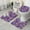 Purple Paisley And, variant on Purple Paisley Pattern Bathroom Rugs Sets 3 Piece,Toilet Cover Set,Absorbent Non Slip Bathroom Mats Sets with U-Shaped Contour Rug Toilet Rug Set
